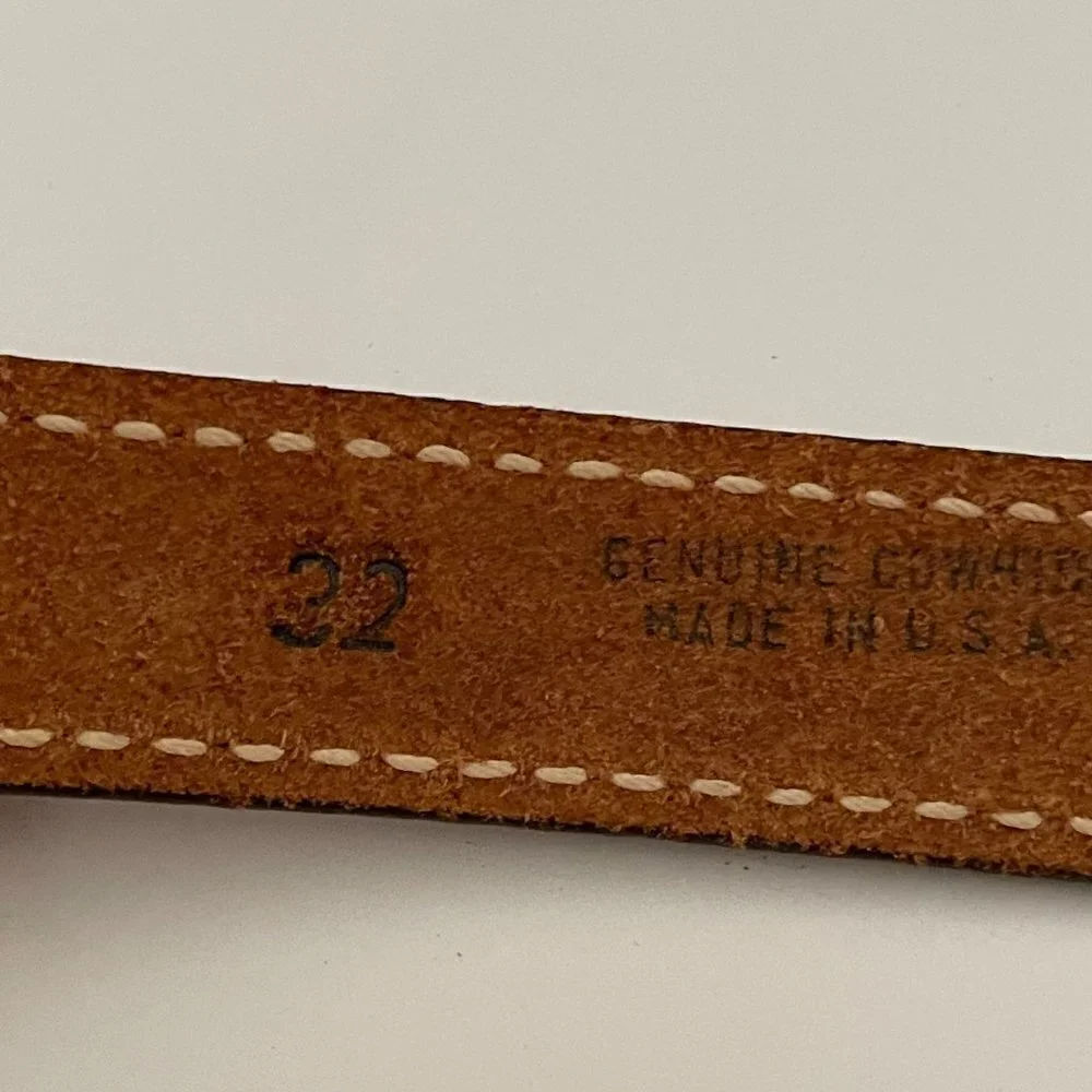 Handmade Set of Two Brown Leather Snap Closure Cowgirl Cuff Bracelets Large
